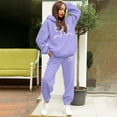 thumbnail image 2 of Women's Sweatsuits 2 Piece Long Sleeve Bow Print Hooded Track Suits Fall Fashion Leisure Travel Vacation Clothes, 2 of 4