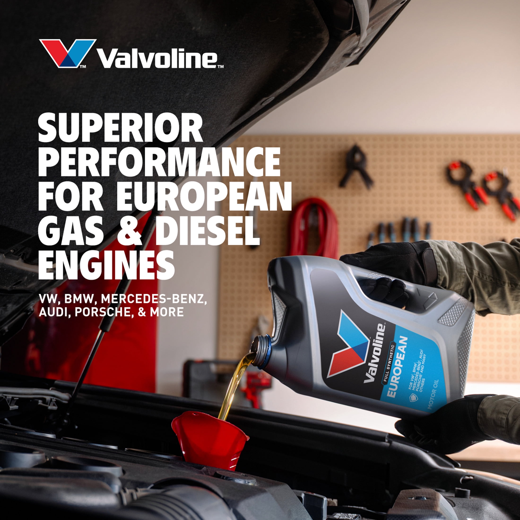 Valvoline European Vehicle Full Synthetic 0W-40 Motor Oil 5 Quart