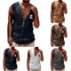 thumbnail image 3 of Men Button Tank Top Workout Casual Muscle Tee T-Shirt Sleeveless Gym Sports Vest, 3 of 8