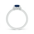 thumbnail image 2 of ANGARA Natural Oval 1.55 ct Blue Sapphire and Diamond Halo Ring in 14K White Gold for Women (Size-8x6mm) | September Birthstone, Anniversary, Jewelry Gift for Women | Natural Blue Sapphire Ring, 2 of 8