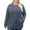 Navy, variant on Admvng Womens Tops Casual Plus Pocket Corduroy Round Neck Long Sleeved Top Oversized Pullover, Size L-4XL