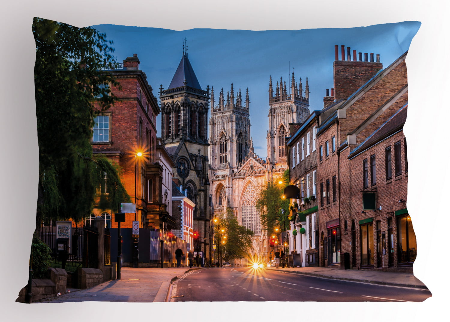 Details about   Gothic Quilted Bedspread & Pillow Shams Set York Minster View Print 