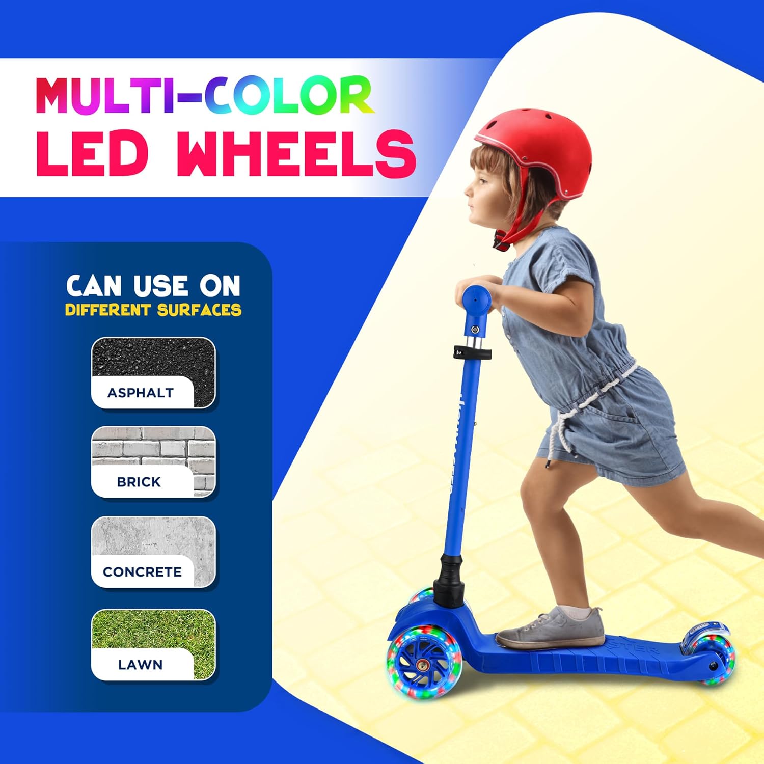 HighMaster Kids Scooter - 3-Wheel with LED Lights photo 6