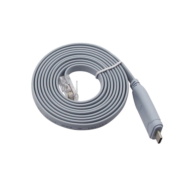 Cable de consola USB Cable de consola de chip FTDI macho USB macho a RJ45 macho para PC, portátiles, enrutadores y más (USB-C 6FT 1,8 m)