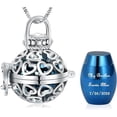 thumbnail image 2 of Hollow Cremation Jewelry Heart Urn Necklace for Ashes for Women Men Heart Memorial Locket Pendant Keepsake Jar for Ashes for Women Men Ash Loved One Memorial Pendant, 2 of 7