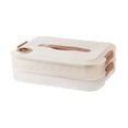 thumbnail image 2 of Tnarru Food Storage Container Dumpling Storage Box Reusable Freeze Box Food Preservation Box Refrigerator Organizer for Snack Fridge Double, 2 of 8