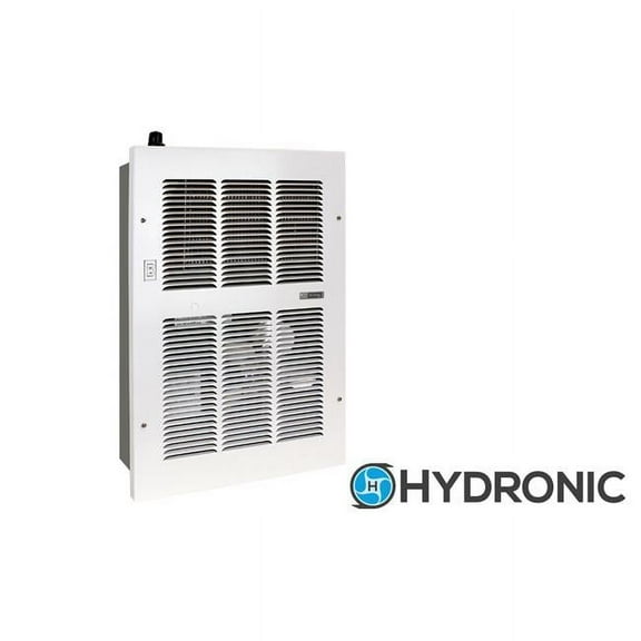 King Electric HME812 8-11-AS-FS-GW 8550 - 11200 BTU Hydronic Wall Heater with Aqua Stat & Fan Switch, White - Medium