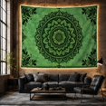 thumbnail image 6 of Floral Garden Mandala with Square Mottled Textured Appearance, Mystical Fantasy for Space Lovers, Galaxy Room Decor, Mother'S Day Gift, Tapestry Wall Hanging for Bedroom and Dorm, 6 of 7