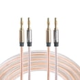 thumbnail image 3 of LINLIN Speaker Banana Cable, Speaker Wire with Dual Gold Plated Plug Tips, Transparent PVC Oxygen-Free Copper Construction, 3 of 7