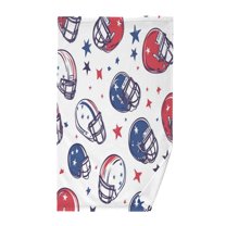 Yayeee 2 Pack Hand Towels for Bathroom 100% Cotton 16" x 28" Kitchen Towel, Cartoon American Football Helmets