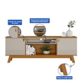 thumbnail image 3 of Rack para TV hasta 75 Pulgadas Bossa Colorado con Puertas Laterales y Estantes Abiertos Color Castaño / Blanco Hueso, 3 of 5