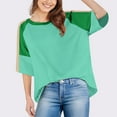 thumbnail image 4 of Plebaso T-Shirts Oversize pour Femmes Manches Courtes d'Été Décontracté Col Rond Ample, 4 of 7
