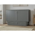 thumbnail image 3 of AFI Sydney Queen Solid Wood Murphy Bed Chest with Mattress in Gray, 3 of 6