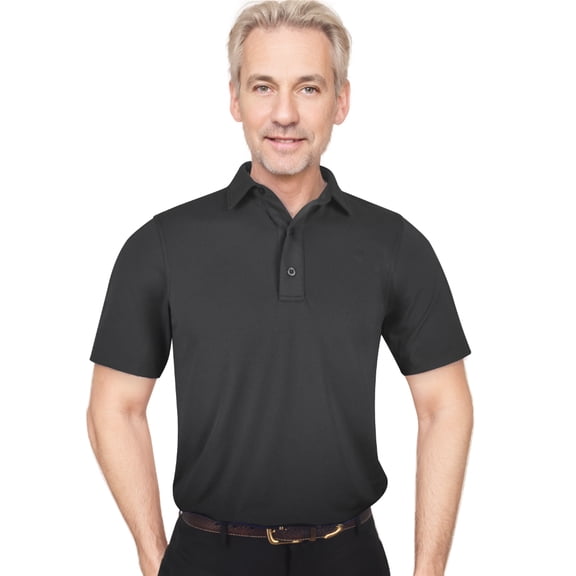 Monterey Club Men's Microfiber Solid Tailored Collar Short Sleeve Golf Polo Shirt #5060