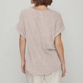 thumbnail image 6 of KDDYLITQ Tops for Women Short Sleeve Knit Lightweight Sweater Shirts V Neck Ribbed Spring Tees Casual Business Blouses Beige S, 6 of 6