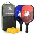 thumbnail image 1 of XS XSPAK Pickleball Paddles Set, USAPA Pickleball Rackets Set of 2 Feature a Premium Graphite Craft and Polymer Honeycomb Core, Including Bag and 4 Balls Gift Kit Men Women Kids Indoor Outdoor, 1 of 5