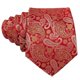 thumbnail image 5 of Set de Corbata Barry.Wang Roja Coral con Diseño Paisley en Seda 150 cm, 5 of 5