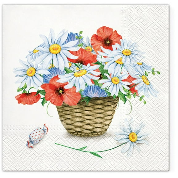 Keep Unique Flower Paper Napkins, Party Napkins Spring, Assorted Color, 20/Pack