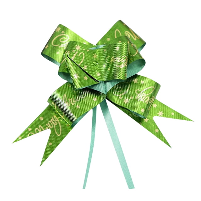 WHEANG Party Decorations Pack Of 10 Pull Bow Large Pull Bow With Ribbon For Decorating Gift, Birthday, Christmas, New Year, Wedding, Party, Stripes