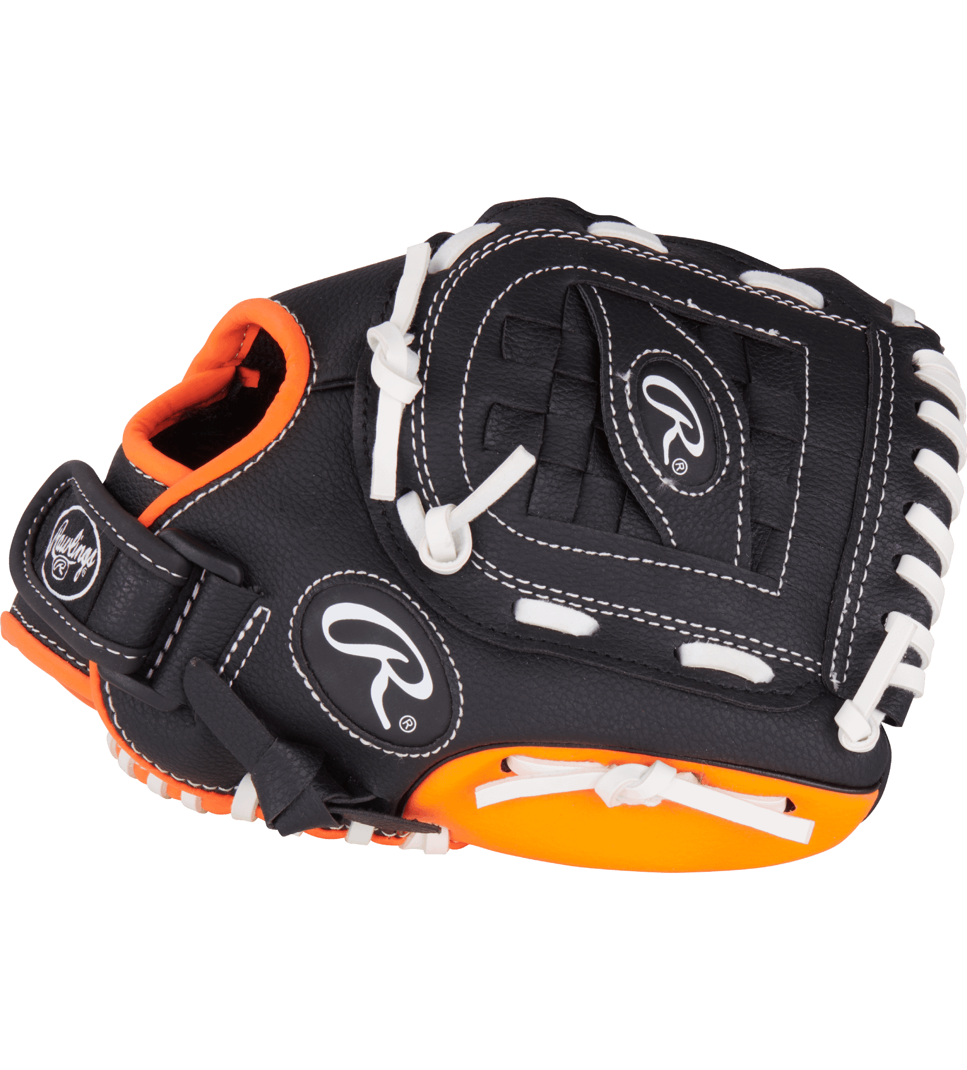 Rawlings | Players Series Youth Tball Glove | 10.5 inch | Orange/Black | Right Hand Throw