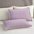 thumbnail image 2 of JML 3 Piece Heather Jersey Blanket Knit Blanket Purple Twin, 2 of 5