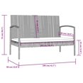 thumbnail image 4 of vidaXL 8 Piece Garden Lounge Set with Cushions Poly Rattan Grey, 4 of 5