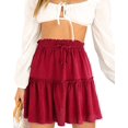 thumbnail image 1 of Femmes Été Mignon Taille Haute Jupe Volants Imprimé Floral Swing Plage M., 1 of 8