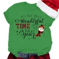 thumbnail image 5 of Lroveb Christmas Shirts for Women It's The Most Wonderful Time Of Year Letter Print Crew Neck Short Sleeve T Shirt Top Graphic T Shirts, 5 of 5