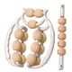 thumbnail image 5 of Masajeador de piernas con rodillo de 15 puntos, masajeador portátil de relajación muscular de mano profundo blanco naranja, 5 of 9