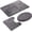 Grey, variant on 3 Pieces Bathroom Rug Set, Non-Slip Bath Mats for Floors, Ultra Soft Absorbent and Comfortable U-Shaped Contour Rug, Floor Mat and Toilet Lid Cover(Grey)