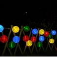 thumbnail image 3 of LINLIN Solar String Lights Lanterns, 19.5fts 30 LED Waterproof Outdoor Solar Lights Fabric Lantern Ball Solar Globle String Lights for Party Garden Yard Home Christmas Decoration, 3 of 9