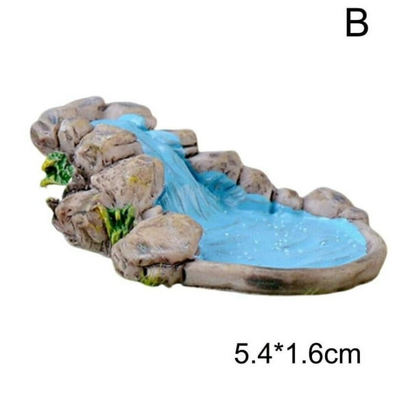 Lutiore Miniature Mini Water Pool Fairy Garden Lawn Ornament For Motain W9I2 Craft Decor E0L4