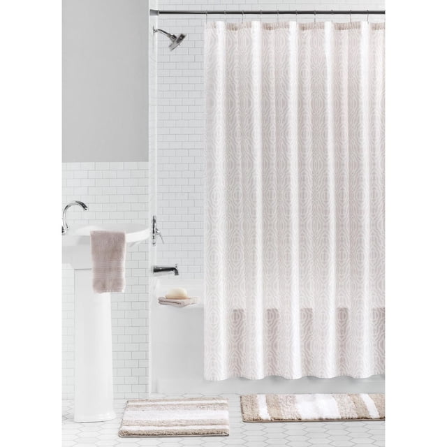 Mainstays 15-Piece Ikat Bath Accessory Set, Beige