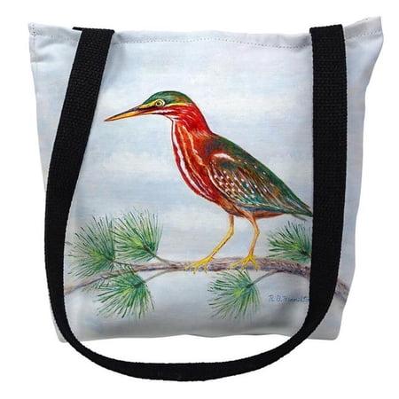 Green Heron Small Tote Bag 13x13 16 inches x 16 inches