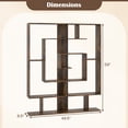 thumbnail image 3 of Costway 7-Tier Bookshelf Geometric Bookcase with 2 Anti-Tipping Kits Rustic Brown, 3 of 10