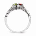 thumbnail image 3 of Sterling Silver & 14k Four-stone and Diamond Mother's Ring Semi-Mount - Size 8, 3 of 3