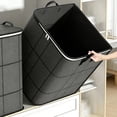 thumbnail image 5 of 4 PCS 140L Plaid Storage Bags, Foldable Clothes Storage Bins with Reinforced Handles, Closet Organizer Containers for Sweaters, Comforters, Bedding & Linen Sheets, Home & Dorm UseS, 5 of 7