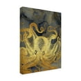 thumbnail image 2 of Christine Zalewski 'Octopus Ink Gold and Blue II' Canvas Art, 2 of 4