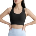 thumbnail image 2 of qelini Sports Bra for Women Wide Strap Breathable Summer Quick Dry Yoga Tank Top Shockproof Sports Bra for Women, 2 of 7