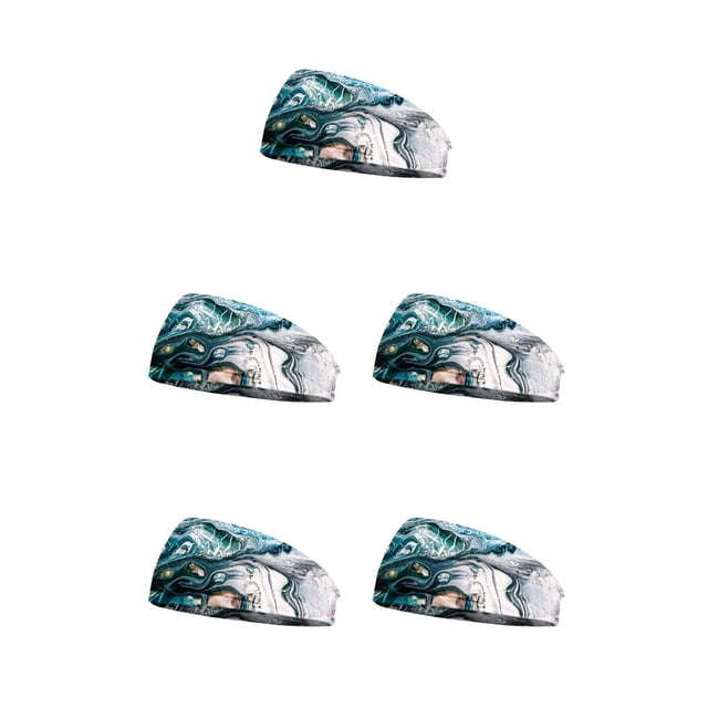 Minnieouse Diadema de ganchillo Estiramiento Deportes Banda para la cabeza Elástico Tie-dye Antideslizante Accesorios para el peinado del cabello para Type2 NO2 Minnieouse CBP274724