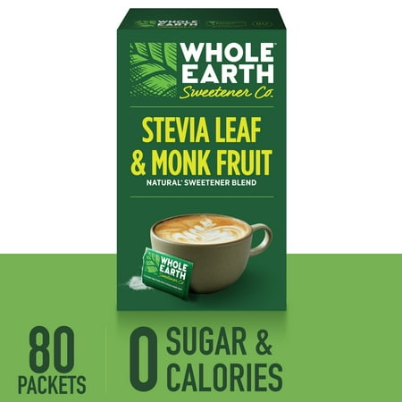 (160 Packets) Whole Earth Sweetener for Coffee & Tea, Sugar Substitute, Zero Calorie (Best Sweetener For Iced Tea)