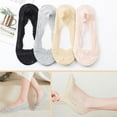 thumbnail image 5 of Jtbuh XLY Lace No Show Liner Socks for Women, Ladies Low Cut Socks Invisible Summer Thin Sock, Lightweight Lace Trim, 5 of 6