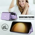 thumbnail image 3 of For Apple Samsung Galaxy S25+ 5G Blocking Protective Purse Wallet Case Magnetic Flip Cover Multi-Card Slots Pocket With Detachable Shoulder Strap And Wrist Strap,Purple,For Galaxy S25+ (5G), 3 of 7