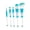 blue gradient A, variant on Soft Bristle Makeup Brushes Bead Crafting Brushes Beadable Makeup Brush Beaded Eyeshadow Brush Unique Brushes Set