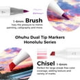 thumbnail image 2 of Ohuhu 48 Sweetness Colors & 104 Colors Alcohol Markers- Chisel and Brush Dual Tips - Honolulu of Ohuhu Markers, 2 of 4