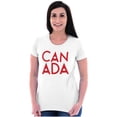 thumbnail image 3 of Canada Maple Leaf Flag Patriotic Womens Slim Fit Graphic Tee Brisco Brands S, 3 of 5