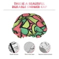 thumbnail image 5 of YFYANG Women's Double Waterproof Shower Cap, Cartoon Floral Pattern Reusable Hair Cap for All Hair Styles and Head Sizes, 5 of 9