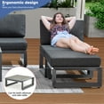 thumbnail image 5 of Suvivityse 5-Piece Aluminum Patio Furniture Sets for Stylish Relaxation, Outdoor Sectional Featuring Modern Design with Yarn-dyed fabric Cushion and Coffee Table for Balcony, Garden, Poolside, 5 of 8