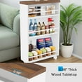 thumbnail image 4 of MAYEERTY 4-Tier Slim Rolling Storage Cart, Lockable Wheels Narrow Gap Organizer for Kitchen Bathroom Office, 4 of 6