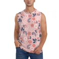 thumbnail image 2 of Goofa Tropical Plants Printed Men's Sleeveless T-Shirt - Athletic Gym Workout Tank Top for Men - Moisture-Wicking, UPF 30+ Quick-Dry Muscle Tee-Small, 2 of 8